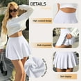thumbnail image 4 of OQQ Women's 2-in-1 Basic 2-piece Skirt Versatile Stretch Casual Sports Tennis Mini Skirt, 4 of 8