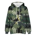 thumbnail image 5 of DDAPJ pyju Big and Tall Graphic Hoodies for Men Camouflage Print Hooded Sweatshirt Oversized Drawstring Pullover Hoodie with Kangaroo Pocket Green M, 5 of 6