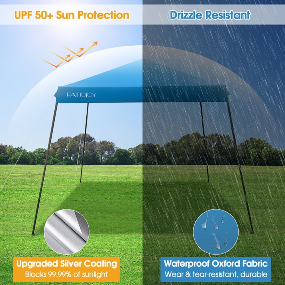 Aimee Lii 10 x 10 Feet Pop Up Canopy with with Mesh Sidewalls and Roller Bag, Backyard Canopy Gazebo for Party Camping BBQ Events, Blue Aimee Lii 10 x 10 Feet Pop Up Canopy with with Mesh Sidewalls and Roller Bag, Backyard Canopy Gazebo for Party Camping BBQ Events, Blue