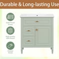 thumbnail image 6 of MIDOQIN 36” Bathroom Vanity with Sink, Freestanding Solid Wood Bathroom Sink Vanity Cabinet Set with 2 Drawers & Adjustable Shelf, 6 of 16