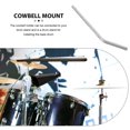 thumbnail image 3 of OULII Kit de Tambour Support de Cloche de Vache Fer Argenté Longueur Réglable pour Accessoire de Tambour 1Pcs, 3 of 8