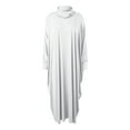 thumbnail image 6 of HJYCHN Elegant Women Abaya Prayer Dress with Hooded Hijab Kaftan Arab Robe for Daily Wear White One Size, 6 of 7