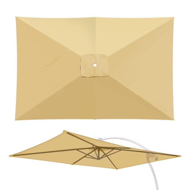 YardGrow 10x6.5FT 6Ribs Umbrella Replacement Canopy Outdoor Patio