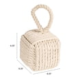 thumbnail image 3 of Creative Co-Op Cotton Rope Knot Door Stop, White, 3 of 5