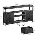 thumbnail image 2 of Zocalo Mueble para TV con Tomas de Corriente y Luces LED, Centro de Entretenimiento de TV de 4 cajones con Estante Abierto, Mueble de TV de 50 a 43 Pulgadas (Negro), 2 of 7