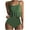 Army Green-28, variant on DISKEBUISS Women's Sexy Bathingsuits Solid Color Tank Top with Shorts Summer Beach 2 Piece Swimsuit