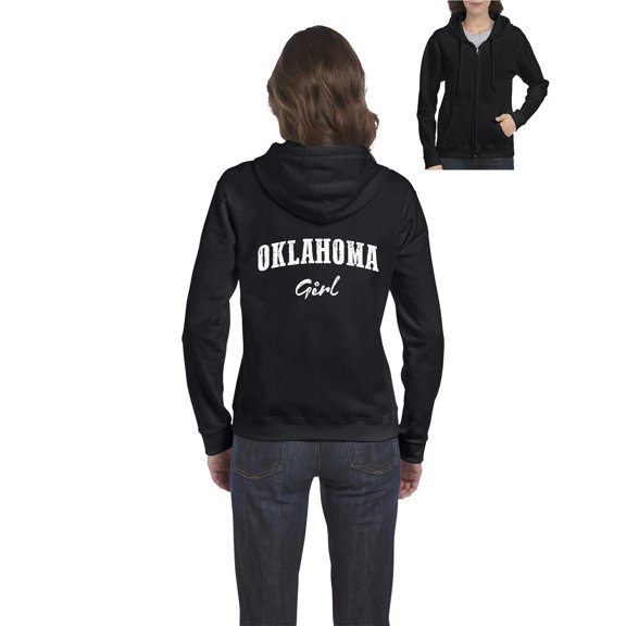 Artix - Women's Sweatshirt Full-Zip Pullover - Oklahoma Girl