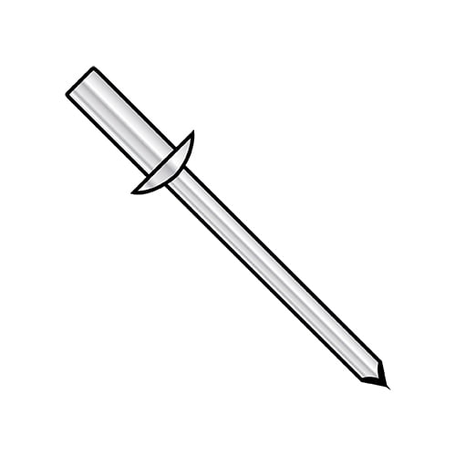 3/16X.02-.12 Closed End Aluminum Rivet Aluminum Mandrel (Pack Qty 5,000) BC-ADAC62