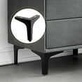 thumbnail image 3 of 4x Patas de metal para muebles en forma de triángulo, estilo moderno, soporte de TV, sofá, aparador, mesa, cama, escritorio, bricolaje, acabado negro mate de 100 mm, 3 of 5