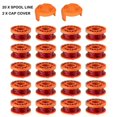 thumbnail image 1 of 6/20x WORX WA0010 Replacement Spool Line Grass Trimmer Edger 10ft Cap Cover 20pack), 1 of 5