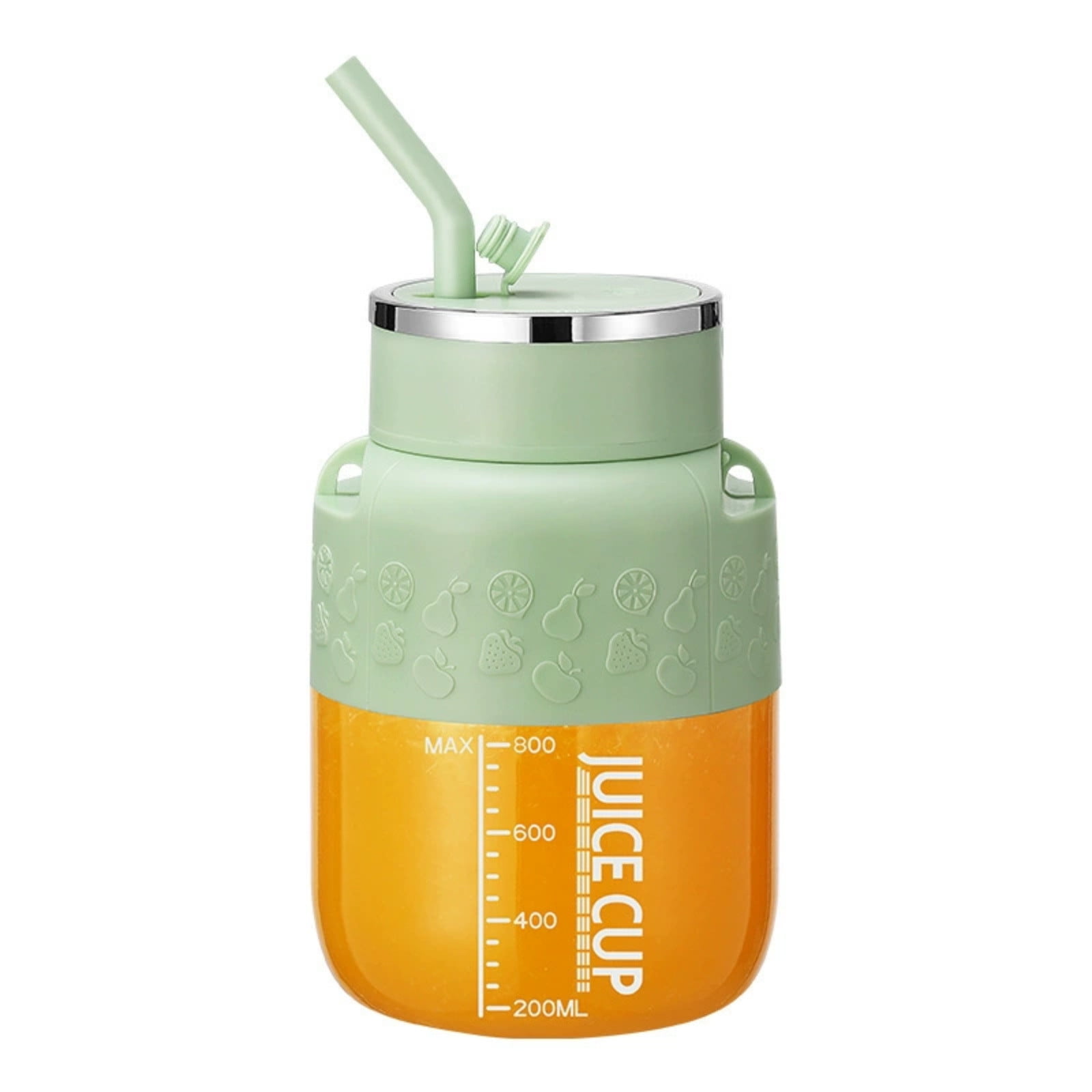 Wireless Portable Juicer Bucket | 800ml Electric Sports Cup | Fresh Fruit Blender with 10 Stainless Steel Blades | Large Capacity | TYPE-C Fast Charging | Leak-Proof 3-in-1 Drinking Modes | Ideal