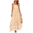 thumbnail image 1 of Vestido Maxi Beige PRETTYGARDEN Verano 2025 XL, 1 of 8