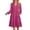 Purple, variant on Fall Dresses for Women Long Sleeve V Neck Midi Dress Casual Loose Flowy Swing Tiered Dress with Pockets
