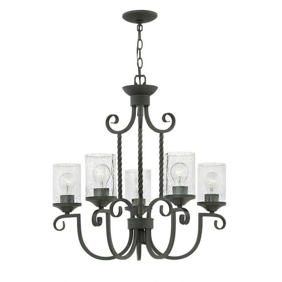 Mediterranean Five Light Chandelier-Clear Seedy Glass Color Bailey Street Home 81-Bel-2986226