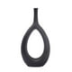 thumbnail image 1 of Maceta minimalista de cerámica hueca, ideal para fotos, bodas, cocina y oficina. negro alto, 1 of 9