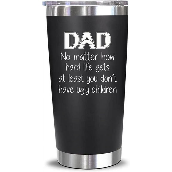 Gifts For Dad From Daughter, Son, Kids - Christmas Gifts For Dad, Men, Husband - Best Birthday Gifts For Dad, Father, New Dad, Step Dad, Bonus Dad - Funny Gag Gifts Ideas For Dad - 20 Oz Tumbler