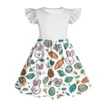 thumbnail image 6 of Pounoo New Kids Dresses Girls Baby Girls Dress Casual Flutter Sleeve Swing Sundress Birthday Party Summer Playwear Dresses 3-14T Girls Dresses, 6 of 6