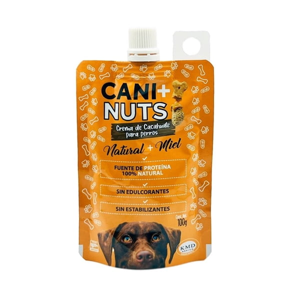 Crema de cacahuate para mascotas CANI+NUTS Con Miel 100 g