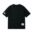 thumbnail image 7 of FRSASU Men's T-Shirts Short Sleeve Crew Neck Casual Drop Shoulder Loose Fit T-shirts with Pocket Black, 7 of 7
