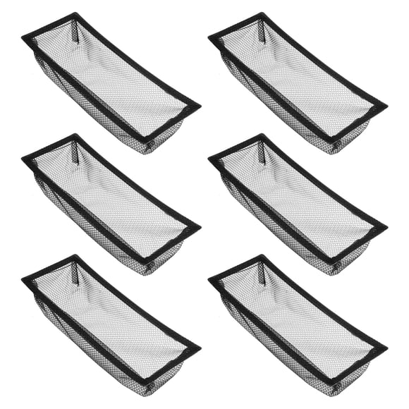 6 Pcs Piège de Couverture de Registre de Plancher 4x12 Pouces, Couverture d'Écran d'Aération de Plancher, Noir