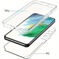thumbnail image 3 of 360 Degree Front+Back Full Body Transparent PC+Silicone Phone Case Cover For Samsung Galaxy S24 Ultra A24 A34 A23 A14 A05 A05S s21, 3 of 5