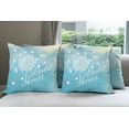 thumbnail image 6 of Ambesonne Blue Throw Pillow Cover 4 Pack, Clear Sky Flowers, 16", Sky Blue Cream and White, 6 of 7