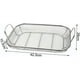 thumbnail image 3 of Square stainless steel grilling basket, practical tray for fruits and vegetables with easygrip handle, 42 x 28 x 10.5 cm (cleaning brush included)., 3 of 5