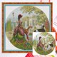 thumbnail image 1 of Hilo Algodón Bordado Punto Cruz Mujer Noble Y Perro 14CT 44x44cm Ygjytge, 1 of 9
