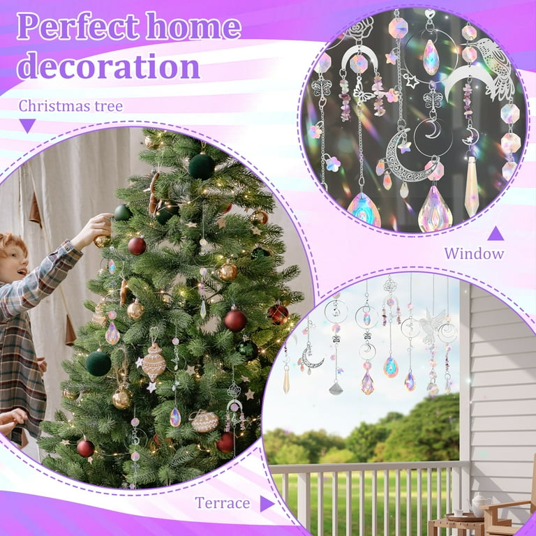 HYBEADS DIY Suncatchers, 400pcs Sun Catchers Making Supplies Kit Art and Crafts for Adults Hanging Prism Sun Catcher with Crystals Rainbow Maker for Indoor Window Home Wedding Garden Christmas Decor HYBEADS DIY Suncatchers, 400pcs Sun Catchers Making Supplies Kit Art and Crafts for Adults Hanging Prism Sun Catcher with Crystals Rainbow Maker for Indoor Window Home Wedding Garden Christmas Decor