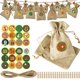 thumbnail image 4 of Calendario de Adviento de 24 días de Navidad, bolsas de regalo, juego de pegatinas de papel DIY, adornos navideños con Clips, 4 of 4