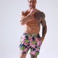 thumbnail image 3 of Mens Quick Dry Printed Short Swim Trunks with Mesh Lining Swimwear Bathing Suits - L, 3 of 7