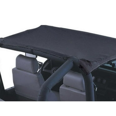 Rampage by RealTruck Spice Header Brief Soft Top | Vinyl, Black Diamond Color | 93335 | Compatible with 1997 - 2006 Jeep Wrangler TJ & Unlimited