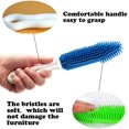 thumbnail image 3 of 2 cepillos de silicona para eliminar el pelo de mascotas en el coche, fundas para coches y alfombrillas, cepillo de limpieza para eliminar el pelo, masajeador de mascotas de goma, azul y verde., 3 of 5