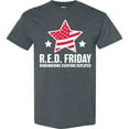 thumbnail image 3 of Inktastic Red Friday Remembering Everyone Deployed with Red American Flag T-Shirt, 3 of 5
