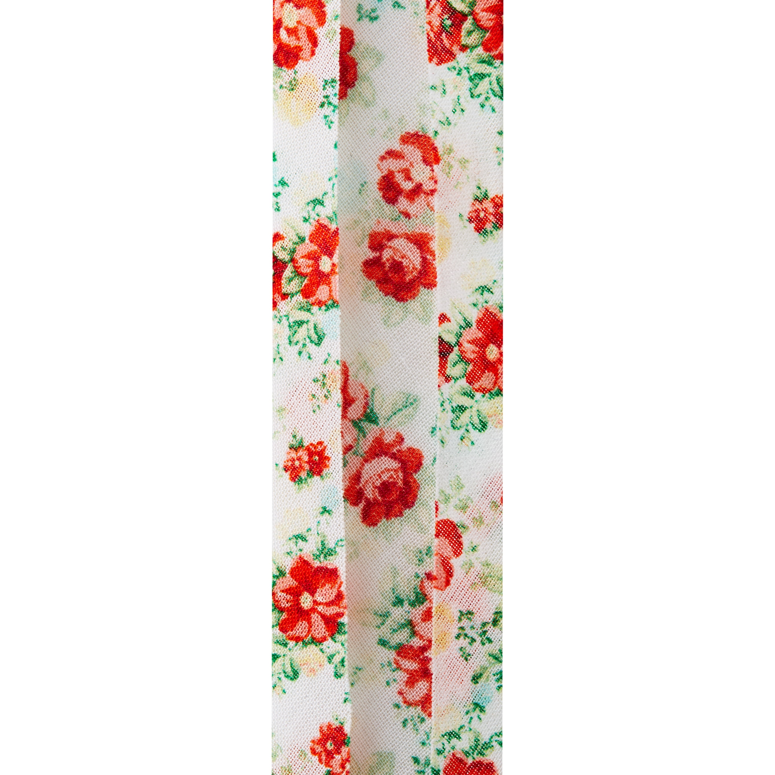 The Pioneer Woman Vintage Floral White Double Fold Cotton Bias Tape Ribbon, 7/8" x 25 Yards