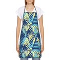 thumbnail image 2 of Wukai Hawaiian Style Print Aprons Adjustable Bib Aprons Cooking Kitchen Chef Apron for Women and Men, 2 of 7