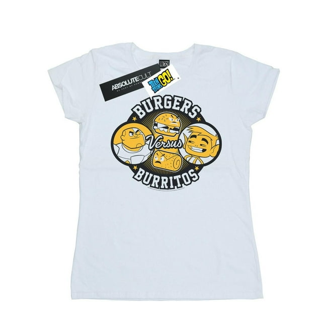 DC Comics T-Shirt en Coton pour Femmes Adolescentes Titans Go Burgers Vs Burritos