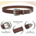 thumbnail image 7 of Women's Leather Belts for Jeans Belt with Vintage Metal Buckle Belt for Women, 7 of 7