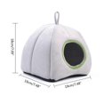 thumbnail image 3 of Cute Hamster Cage Hideout House Hammock Fluffy Winter Warm Nest Sleeping Bed Small Pet Ferret Squirrel Chinchilla House Green, 3 of 4