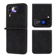thumbnail image 7 of Allytechgroup Slim Phone Case for Samsung Galaxy Z Flip4, Premium PU Leather Anti-Scratch Bumper Shockproof Retro Drop Protection Case Cover for Galaxy Z Flip 4, Black, 7 of 7