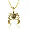 thumbnail image 4 of HOOUN Men Gold Silver Gothic Scorpion Chain Pendant Necklace Choker Retro Bikers Gift-Black, 4 of 5