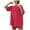 Watermelon Red, variant on Women's Summer Casual Backless Romper - Short Sleeve Loose Fit Athletic Beach Jumpsuit with Wide Leg