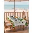 thumbnail image 2 of 60x102 Inch Outdoor Tablecloth with Umbrella Hole Zipper Rectangle St. Patrick's Day Rectangular Tablecloths Outside Waterproof Green Truck Shamrock Gold Coin Plaid Beige Patio Table Cover for Picnic, 2 of 8