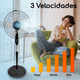 thumbnail image 5 of Ventilador Pedestal YK LIGHTING 16 pulgadas 3 velocidades Osilación 90° negro, 5 of 6