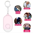 thumbnail image 1 of DEBGFS Rechargeable Self Defense Keychain Alarm – 130 dB Loud Emergency Personal Siren Ring with LED Light – SOS Safety Alert Device Key Chain for Women, Kids, Elderly, and Joggers (Pink), 1 of 6