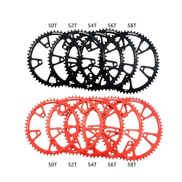 Vélo de Route à Engrenages Fixes Rond Résistant à l'Usure Lien Épaissir Plus Rapidement les Pièces de Réparation de Pédalier de Bicyclette Accessoires de Manivelle Noir 54T