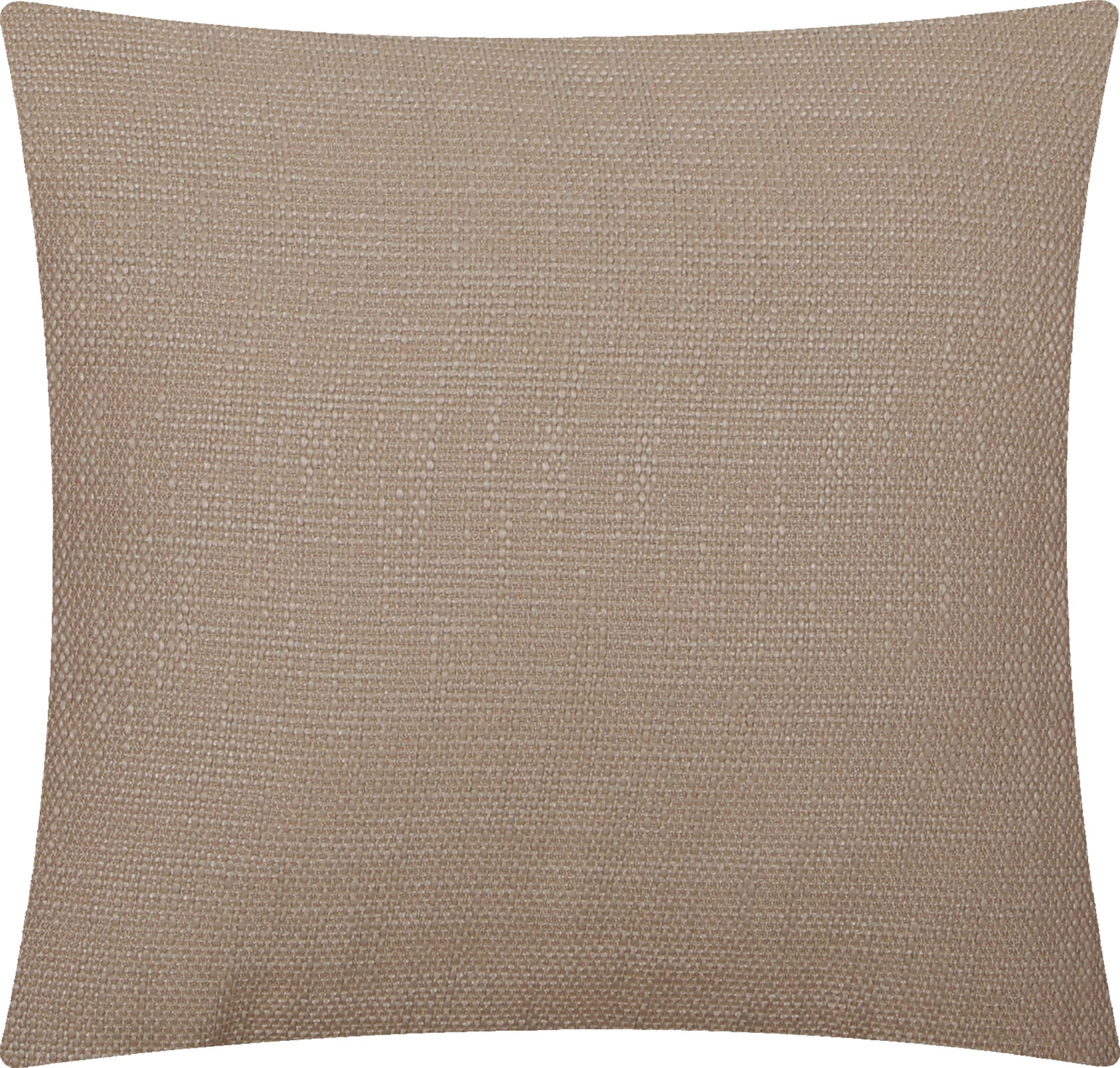 Mainstays Solid Texture Polyester Square Decorative Throw Pillow, 18" x 18", Tan
