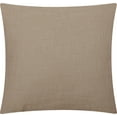 thumbnail image 2 of (2 pack) Mainstays Solid Texture Polyester Square Decorative Throw Pillow, 18" x 18", Tan, 2 of 6
