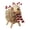 S, variant on Rodiuiu Wooden Christmas Sheep Figurine with Scarf Santa Hat, Plush Fleece Lamb Tabletop Ornament, Rustic Holiday Desktop Window Display Decor
