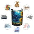thumbnail image 3 of Lsque Vintage Starry Sky Sunflower pattern Laundry Hamper Basket, Tall Woven Rope Hamper Basket for Clothes, Lightweight Storage Basket, Collapsible Waterproof-Small, 3 of 8